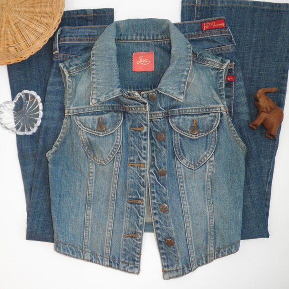 Lux Jackets & Blazers - Vintage Cottagecore LUX 100% Cotton Vest Urban Outfitters 90's AlexaSunshine83